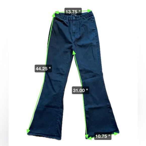 Forever 21 Premium Denim Black High Waist Flare Leg Jeans Women’s Size 30 - Picture 5 of 5